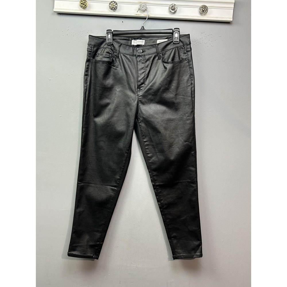 Social Standard By Sanctuary Pants Womens 14 Black Ankle‎ Skinny Faux Leather